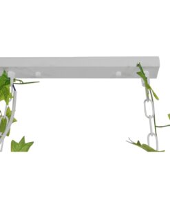 GloboStar® NIDUS 01403 Vintage Industrial Κρεμαστό Φωτιστικό Οροφής Πολύφωτο 4 x E27 Λευκό Μεταλλικό Πλέγμα Μ105 x Π37 x Y36.5cm