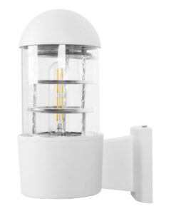 GloboStar® NEWI 01418 Μοντέρνο Φωτιστικό Τοίχου Απλίκα Μονόφωτο Λευκό Μεταλλικό Μ11 x Π17 x Υ23cm