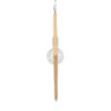 GloboStar® OCTAVE 01431 Μοντέρνο Κρεμαστό Φωτιστικό Οροφής Μονόφωτο 1 x E27 Μπεζ Ξύλινο Μ64 x Π64 x Y66cm