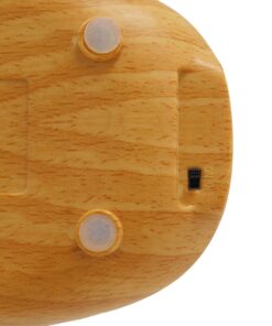 GloboStar® DRAPER 01437 Επαναφορτιζόμενο USB Φωτιστικό Γραφείου LED 6 Watt Μονόφωτο Μεταλλικό σε Απόχρωση Ξύλου με Μαύρο Καπέλο Λευκό Ημέρας 4500K