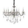 IDEAL LUX Κρεμαστό Φωτιστικό IMPERO 8xE14 Ασημί Χρώματος – 014395