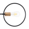 GloboStar® NEXUS 01446 Μοντέρνο Industrial Φωτιστικό Οροφής Πολύφωτο 6 x E27 Μαύρο με Χρυσές Λεπτομέρειες Μεταλλικό Πλέγμα Φ46 x Y74cm