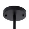 GloboStar® NEXUS 01446 Μοντέρνο Industrial Φωτιστικό Οροφής Πολύφωτο 6 x E27 Μαύρο με Χρυσές Λεπτομέρειες Μεταλλικό Πλέγμα Φ46 x Y74cm