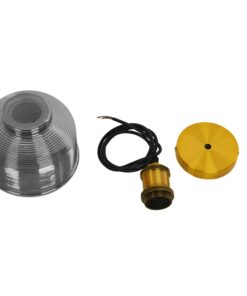 GloboStar® SEGRETO 01449 Vintage Κρεμαστό Φωτιστικό Οροφής Μονόφωτο 1 x E27 Μαύρο Γυάλινο Διάφανο Καμπάνα με Χρυσό Ντουί Φ14 x Υ18cm