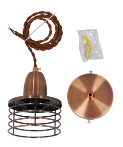 GloboStar® MANHATTAN 01453 Μοντέρνο Industrial Κρεμαστό Φωτιστικό Οροφής Μονόφωτο 1 x E27 Μεταλλικό Χάλκινο Καμπάνα Φ11 x Υ14cm