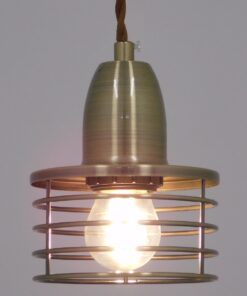 GloboStar® MANHATTAN 01455 Μοντέρνο Industrial Κρεμαστό Φωτιστικό Οροφής Μονόφωτο 1 x E27 Μεταλλικό Μπρούτζινο Καμπάνα Φ11 x Υ14cm