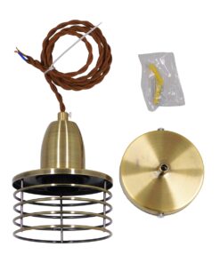 GloboStar® MANHATTAN 01455 Μοντέρνο Industrial Κρεμαστό Φωτιστικό Οροφής Μονόφωτο 1 x E27 Μεταλλικό Μπρούτζινο Καμπάνα Φ11 x Υ14cm