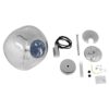 GloboStar® DIXAR 01464 Μοντέρνο Κρεμαστό Φωτιστικό Οροφής Μονόφωτο 1 x E27 Γυάλινο Ασημί Νίκελ Φ36 x Υ45cm