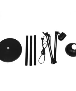 GloboStar® AUDREY 01468 Vintage Φωτιστικό Δαπέδου Μονόφωτο 1 x E27 Μαύρο Μεταλλικό Καμπάνα D15 x H190cm