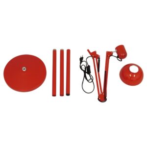 GloboStar® AUDREY 01470 Vintage Φωτιστικό Δαπέδου Μονόφωτο 1 x E27 Κόκκινο Μεταλλικό Καμπάνα D15 x H190cm