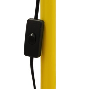 GloboStar® AUDREY 01472 Μοντέρνο Φωτιστικό Δαπέδου Μονόφωτο Μεταλλικό Κίτρινο Φ15 x Υ190cm