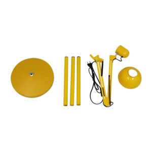 GloboStar® AUDREY 01472 Μοντέρνο Φωτιστικό Δαπέδου Μονόφωτο Μεταλλικό Κίτρινο Φ15 x Υ190cm