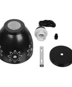 GloboStar® MARGARETA 01479 Μοντέρνο Κρεμαστό Φωτιστικό Οροφής Μονόφωτο 1 x E27 Μεταλλικό Μαύρο Λευκό Καμπάνα Φ13 x Υ14cm