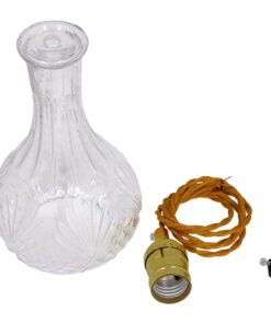 GloboStar® RUM 01514 Vintage Κρεμαστό Φωτιστικό Οροφής Μονόφωτο 1 x E27 Γυάλινο Διάφανο Φ14 x Υ23cm