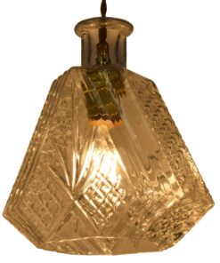 GloboStar® LIQUEUR 01515 Vintage Κρεμαστό Φωτιστικό Οροφής Μονόφωτο 1 x E27 Γυάλινο Διάφανο Φ11 x Υ20cm