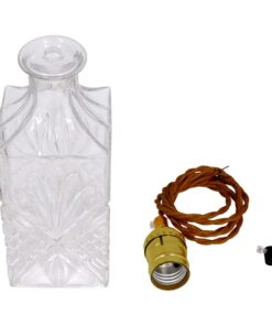 GloboStar® BRANDY 01516 Vintage Κρεμαστό Φωτιστικό Οροφής Μονόφωτο 1 x E27 Γυάλινο Διάφανο Φ10 x Υ24cm