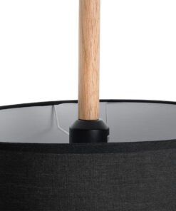 GloboStar® BRONX 01517 Μοντέρνο Κρεμαστό Φωτιστικό Οροφής Μονόφωτο 1 x E27 Μεταλλικό με Μαύρο Καπέλο Φ35 x Y50cm