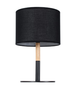 GloboStar® BRONX 01519 Μοντέρνο Επιτραπέζιο Φωτιστικό Πορτατίφ Μονόφωτο 1 x E27 Μαύρο Μεταλλικό με Καπέλο Φ25xY40cm