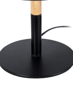 GloboStar® BRONX 01519 Μοντέρνο Επιτραπέζιο Φωτιστικό Πορτατίφ Μονόφωτο 1 x E27 Μαύρο Μεταλλικό με Καπέλο Φ25xY40cm