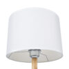 GloboStar® BRONX 01520 Μοντέρνο Επιτραπέζιο Φωτιστικό Πορτατίφ Μονόφωτο 1 x E27 Λευκό Μεταλλικό με Καπέλο Φ25xY40cm