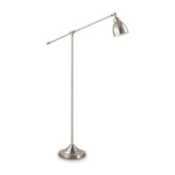 IDEAL LUX Φωτιστικό Δαπέδου NEWTON 1xE27 Νίκελ Χρώματος – 015286