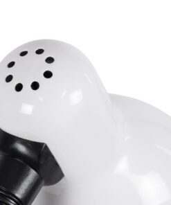 GloboStar® STUDENT WHITE 01531 Μοντέρνο Επιτραπέζιο Φωτιστικό Γραφείου Μονόφωτο 1 x E27 Λευκό Μεταλλικό με Διακόπτη ΟN/OFF Καμπάνα Φ12 x Υ32cm