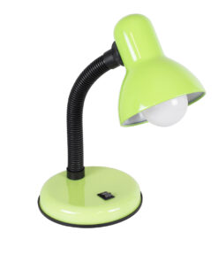 GloboStar® STUDENT GREEN 01533 Μοντέρνο Επιτραπέζιο Φωτιστικό Γραφείου Μονόφωτο 1 x E27 Πράσινο με Λευκό Μεταλλικό με Διακόπτη ΟN/OFF Καμπάνα Φ12 x Υ32cm