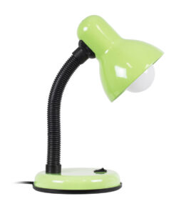 GloboStar® STUDENT GREEN 01533 Μοντέρνο Επιτραπέζιο Φωτιστικό Γραφείου Μονόφωτο 1 x E27 Πράσινο με Λευκό Μεταλλικό με Διακόπτη ΟN/OFF Καμπάνα Φ12 x Υ32cm