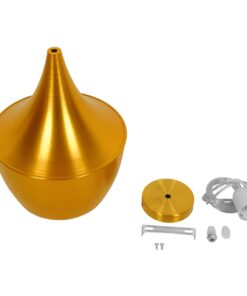 GloboStar® SHANGHAI GOLD 01544 Μοντέρνο Κρεμαστό Φωτιστικό Οροφής Μονόφωτο 1 x E27 Χρυσό Μεταλλικό Καμπάνα Φ24 x Y30cm