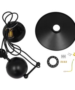 GloboStar® CARILO 01549 Vintage Industrial Κρεμαστό Φωτιστικό Οροφής Μονόφωτο 1 x E27 Μαύρο Μεταλλικό με Ρυθμιζόμενη Ανάρτηση Μ32 x Π26 x Υ120cm