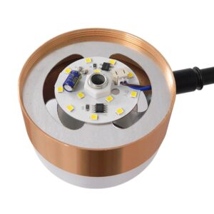 GloboStar® ORNATE 01553 Μοντέρνο Φωτιστικό Οροφής LED 104 Watt Πολύφωτο Μαύρο με Μπρονζέ και Χρυσές Λεπτομέρειες Μεταλλικό Λευκό Ημέρας 4500k Φ63 x Y36-45cm