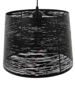 GloboStar® ACCADEMIA 01556 Μοντέρνο Industrial Κρεμαστό Φωτιστικό Οροφής Μονόφωτο 1 x E27 Μεταλλικό Μαύρο Καμπάνα Φ35 x Υ25cm
