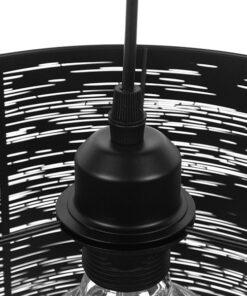 GloboStar® ACCADEMIA 01556 Μοντέρνο Industrial Κρεμαστό Φωτιστικό Οροφής Μονόφωτο 1 x E27 Μεταλλικό Μαύρο Καμπάνα Φ35 x Υ25cm