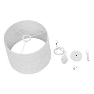 GloboStar® ACCADEMIA 01557 Μοντέρνο Industrial Κρεμαστό Φωτιστικό Οροφής Μονόφωτο 1 x E27 Μεταλλικό Λευκό Καμπάνα Φ35 x Υ25cm