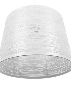 GloboStar® ACCADEMIA 01557 Μοντέρνο Industrial Κρεμαστό Φωτιστικό Οροφής Μονόφωτο 1 x E27 Μεταλλικό Λευκό Καμπάνα Φ35 x Υ25cm