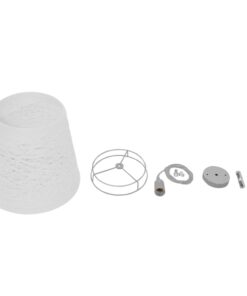 GloboStar® PLAYROOM 01562 Vintage Κρεμαστό Φωτιστικό Οροφής Μονόφωτο 1 x E27 Λευκό Ξύλινο Ψάθινο Rattan Φ32 x Υ27cm