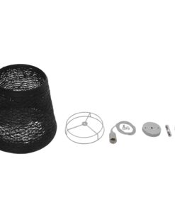 GloboStar® PLAYROOM 01563 Vintage Κρεμαστό Φωτιστικό Οροφής Μονόφωτο 1 x E27 Μαύρο Ξύλινο Ψάθινο Rattan Φ32 x Υ27cm