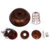 GloboStar® HARROW 01572 Vintage Industrial Κρεμαστό Φωτιστικό Οροφής Μονόφωτο 1 x E27 Καφέ Σκουριά Μεταλλικό Πλέγμα Φ33 x Υ32cm
