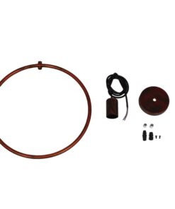 GloboStar® OMICRON 01579 Μοντέρνο Κρεμαστό Φωτιστικό Οροφής Μονόφωτο 1 x E27 Καφέ Σκουριά Μεταλλικό Φ33 x Π4 x Υ33cm