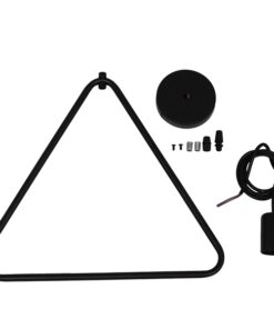 GloboStar® DELTA 01580 Μοντέρνο Κρεμαστό Φωτιστικό Οροφής Μονόφωτο 1 x E27 Μαύρο Μεταλλικό Μ38 x Π4 x Υ33cm