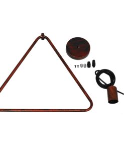 GloboStar® DELTA 01581 Μοντέρνο Κρεμαστό Φωτιστικό Οροφής Μονόφωτο 1 x E27 Καφέ Σκουριά Μεταλλικό Μ38 x Π4 x Υ33cm