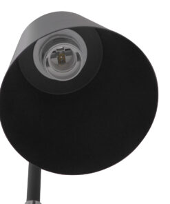 GloboStar® RIBBON 01585 Μοντέρνο Φωτιστικό Δαπέδου Μονόφωτο 1 x E27 Μαύρο Μεταλλικό Καμπάνα με Εφέ Ξύλου D13 x H164cm