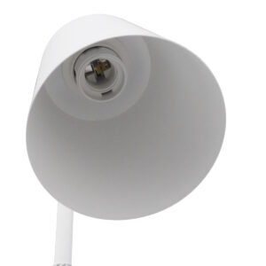 GloboStar® RIBBON 01586 Μοντέρνο Φωτιστικό Δαπέδου Μονόφωτο 1 x E27 Λευκό Μεταλλικό Καμπάνα με Εφέ Ξύλου D13 x H164cm