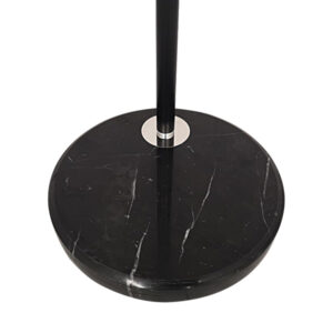 GloboStar® IMPERIAL 01587 Μοντέρνο Φωτιστικό Δαπέδου Μονόφωτο 1 x E27 Μαύρο Μεταλλικό Καμπάνα με Μαύρο Ύφασμα D34 x H172cm