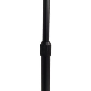 GloboStar® IMPERIAL 01587 Μοντέρνο Φωτιστικό Δαπέδου Μονόφωτο 1 x E27 Μαύρο Μεταλλικό Καμπάνα με Μαύρο Ύφασμα D34 x H172cm