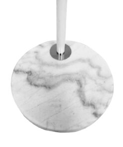 GloboStar® IMPERIAL 01588 Μοντέρνο Φωτιστικό Δαπέδου Μονόφωτο 1 x E27 Λευκό Μεταλλικό Καμπάνα με Λευκό Ύφασμα D34 x H172cm