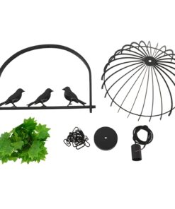 GloboStar® MIZU 01640 Vintage Industrial Κρεμαστό Φωτιστικό Οροφής Μονόφωτο 1 x E27 Μαύρο Μεταλλικό Πλέγμα Μ48.5 x Π37.5 x Y42cm