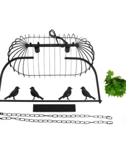 GloboStar® FACET 01643 Vintage Industrial Κρεμαστό Φωτιστικό Οροφής Δίφωτο 2 x E27 Μαύρο Μεταλλικό Πλέγμα Μ73.6 x Π37.5 x Y38cm