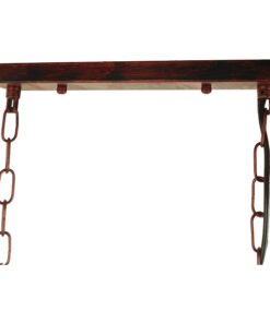 GloboStar® CABALBI 01645 Vintage Industrial Κρεμαστό Φωτιστικό Οροφής Δίφωτο 2 x E27 Καφέ Σκουριά Μεταλλικό Πλέγμα Μ73.6 x Π37.5 x Y38.5cm