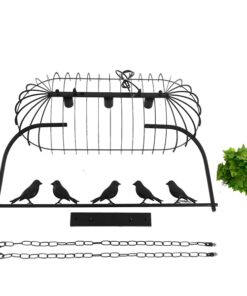 GloboStar® JUDE 01646 Vintage Industrial Κρεμαστό Φωτιστικό Οροφής Τρίφωτο 3 x E27 Μαύρο Μεταλλικό Πλέγμα Μ85.5 x Π37.5 x Y38cm